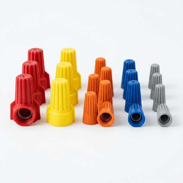 Color-coded twist-on wire connectors